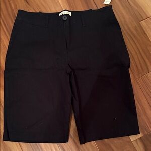 Talbots women’s Black Flat Front Shorts